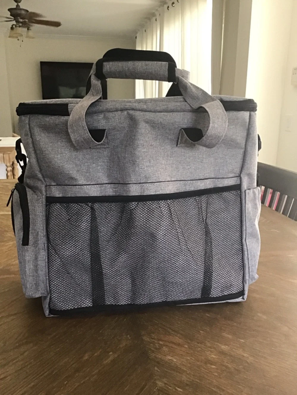 Modoker Dog/Cat Travel Bag, a grey weekend pet travel organizer tote.
